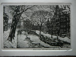 Cornelis Brandenburg - Reguliersgracht besneeuwd kopen? Bied vanaf 60!
