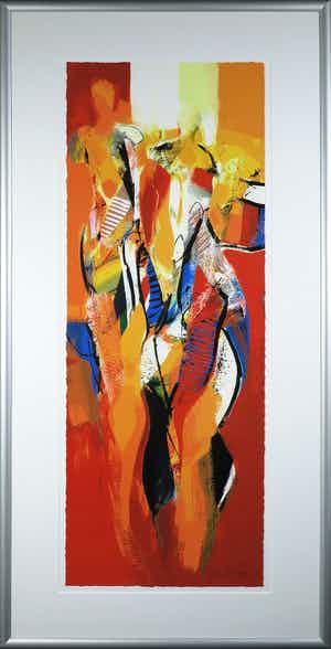 Peter Meijer - Zeefdruk, In het voorbijgaan - Ingelijst ( Groot) verkocht voor € 50!