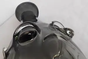 Jan Beranek - Rookgrijze (smoky grey) dikwandige ambachtelijk geblazen glazen vaas kopen? Bied vanaf 49!