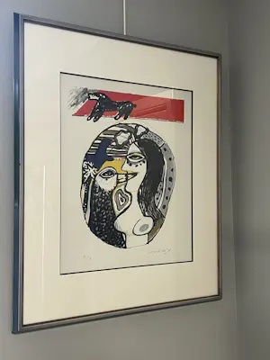 Corneille - Ingelijste zeefdruk: Dialoog met de vogel, 1975 kopen? Bied vanaf 300!