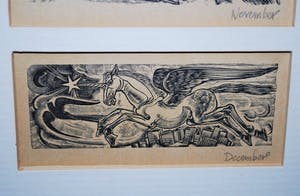 Willem Rozendaal - 12 houtgravures vd maanden 1934-potloodgesigneerd en beschreven kopen? Bied vanaf 70!