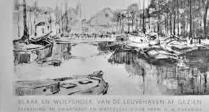 Herman Paradies - Blaak en Wolfshoek, van de Leuvehaven af gezien (Vooroorlogs Rotterdam) 092-HP kopen? Bied vanaf 30!