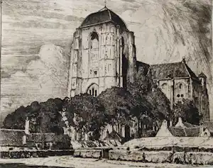 Eugene Lucker - Kerk van Veere uit het zuidwesten verkauft für € 70!