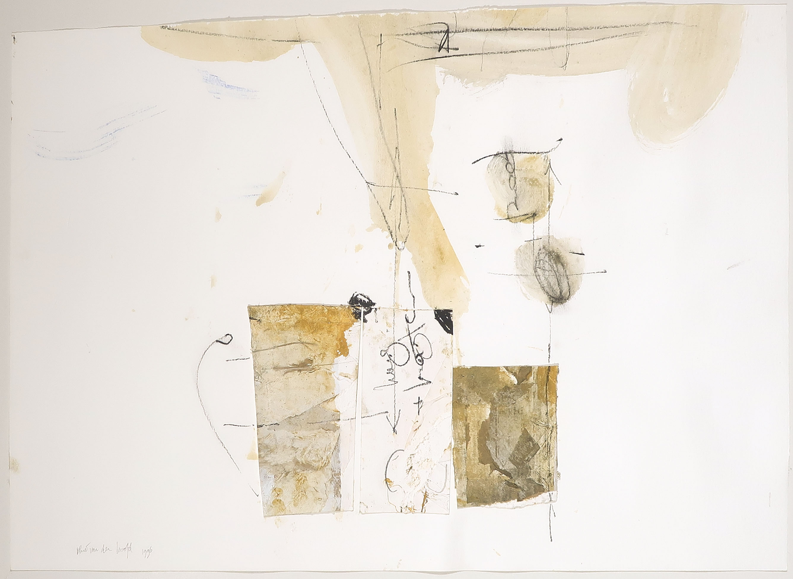 Rene van der Hoofd - Gemengde techniek op papier, Zonder titel - Ingelijst (Groot) kopen? Bied vanaf 40!