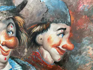 Niet of onleesbaar gesigneerd - Drie clowns kopen? Bied vanaf 10!