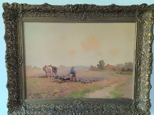 Jan Simon Knikker - Ploegende boer kopen? Bied vanaf 345!