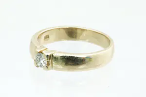 64- Massief 14 Krt gouden solitair ring met 0.20ct (H/si2) diamant kopen? Bied vanaf 280!