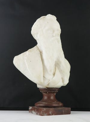 Niet of onleesbaar gesigneerd - Marmer, Buste man met baard kopen? Bied vanaf 1!