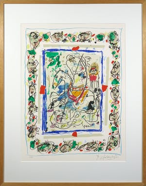 Kees Salentijn - Zeefdruk, Zonder titel - Ingelijst kopen? Bied vanaf 60!