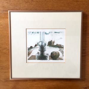 Herman Berserik - Olielamp met fruit - Lithografie, Ingelijst kopen? Bied vanaf 109!