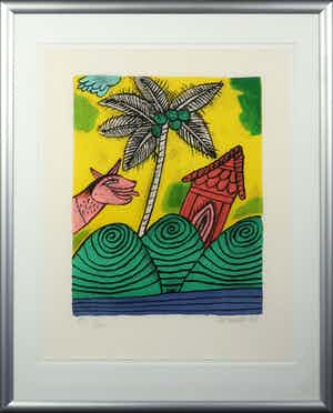 Corneille - Zeefdruk, Memoire de Bali verkocht voor € 160!