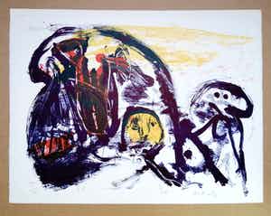 Pierre Alechinsky - Handgesigneerd lithografie verkocht voor € 695!