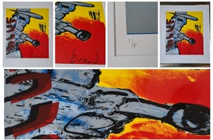 Herman Brood - Bluf - gesigneerd - ingelijst - EA - groot kopen? Bied vanaf 600!
