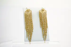 188 - Schitterend paar 14 krt gouden Filigrain "waterval" oorhangers - gekeurd kopen? Bied vanaf 270!