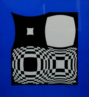 Victor Vasarely - Ingelijste zeefdruk: Japet kopen? Bied vanaf 495!