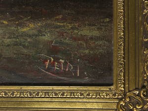 Niet of onleesbaar gesigneerd - Olieverf op doek, Stalinterieur - Ingelijst (Groot) kopen? Bied vanaf 1!