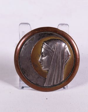 Curiosa - Messing op Zilver applique - Maria kopen? Bied vanaf 1!