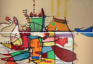 SMAEL - Gemengde techniek op doek, Twee-luik (Zeer groot) kopen? Bied vanaf 1!