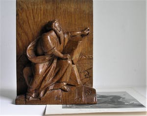 Niet of onleesbaar gesigneerd - Mozus op de Berg - Gravure en Reliëf van/naar J.F.C. Reckleben (1819 - 1879) kopen? Bied vanaf 1!