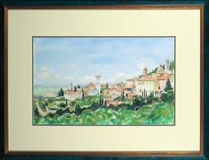 Hub Boesten - Aquarel, Toscane - Ingelijst kopen? Bied vanaf 1!
