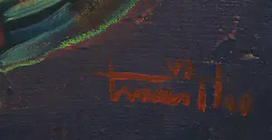 Truus van den Heuvel - Olieverf op doek, Theelicht kopen? Bied vanaf 50!