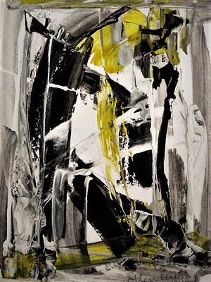 Henk Hesselius - Krachtige olieverf op papier - Abstract - CoBrA - gesigneerd kopen? Bied vanaf 59!