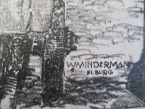 Niet of onleesbaar gesigneerd - 10 x ets/litho/tekening div. kunstenaars Stadsgezicht oa Minderman kopen? Bied vanaf 1!