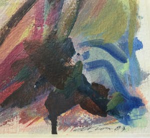 Wim Drion - acrylverf op papier (1987) - mooi ingelijst kopen? Bied vanaf 75!
