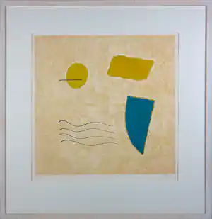 Wil Klaassen - Zeefdruk op papier, Peyreplane IV - Ingelijst vendu pour 50€ !