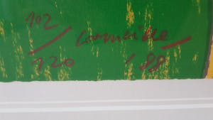 Corneille - carborundum 102/120 (zeer groot en ingelijst), 1988 kopen? Bied vanaf 499!