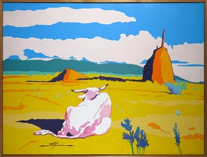 Marco Kooiman - Olieverf op doek, Il bue a riposo - Ingelijst (Groot) kopen? Bied vanaf 1!