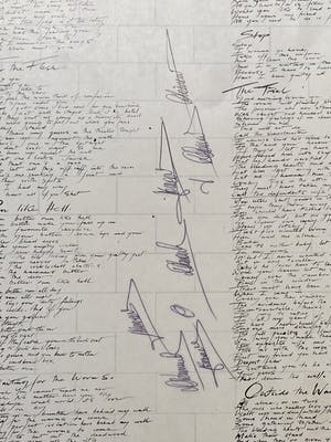 Niet of onleesbaar gesigneerd - LP Pink floyd - The Wall - Gesigneerd kopen? Bied vanaf 1!