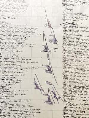 Niet of onleesbaar gesigneerd - LP Pink floyd - The Wall - Gesigneerd verkocht voor € 1!