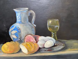 Niet of onleesbaar gesigneerd - Stilleven met wijnglas kopen? Bied vanaf 1!