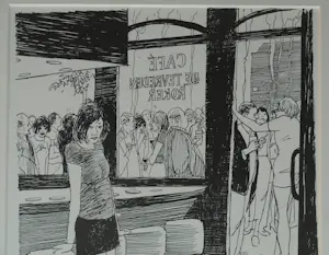 Peter van Straaten - Zeefdruk – ‘Café De Tevreden Roker’ kopen? Bied vanaf 50!