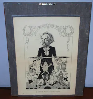 Albert Hahn - Johan Braakensiek, ingelijste litho & extra prent door Louis Raemakers kopen? Bied vanaf 75!