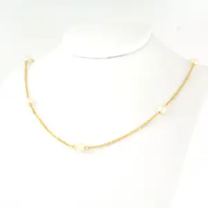 Carl Bucherer - 18k geelgouden collier met parel - 40 cm kopen? Bied vanaf 310!