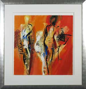 Peter Meijer - Zeefdruk, Aurora Borealis - Ingelijst (Groot) verkocht voor € 60!