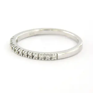 18k witgouden ring met briljant geslepen diamant tot. 0.13ct – F/G - VS/SI kopen? Bied vanaf 270!
