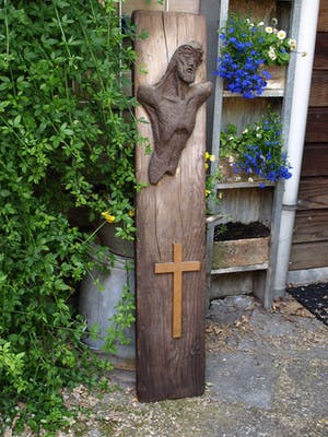 Klaas Pijlman - Buste van Chamotte / Aardewerk op paneel , Jezus Christus - ca. 1970 kopen? Bied vanaf 1!