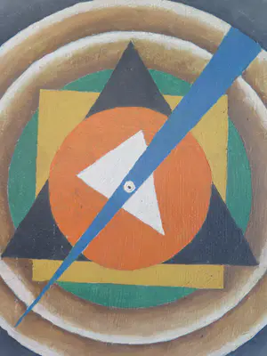 Niet of onleesbaar gesigneerd - Abstracte compositie, gesigneerd met monogram AK kopen? Bied vanaf 1!