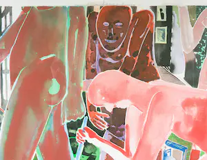 Henri de Haas - Kapitaal drieluik in aquarel, De straat - Ingelijst kopen? Bied vanaf 450!