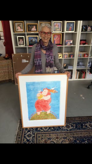 Ada Breedveld - Zeefdruk,Titel, "Morning Glory". kopen? Bied vanaf 80!