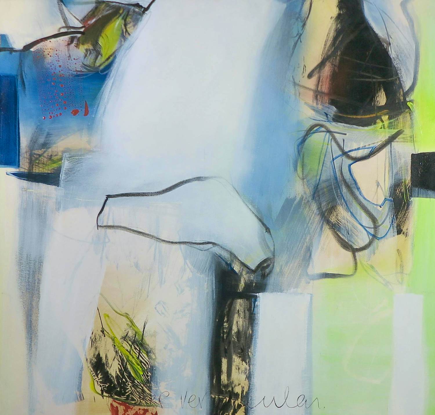 Pieter Vermeulen - Acryl op linnen, Betrapt kopen? Bied vanaf 150!