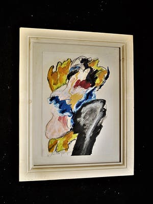 O.C. Hooymeijer - Expressionistische gemengde techniek (Olieverf/Pastel e.a.) "Can Can danseres" kopen? Bied vanaf 148!