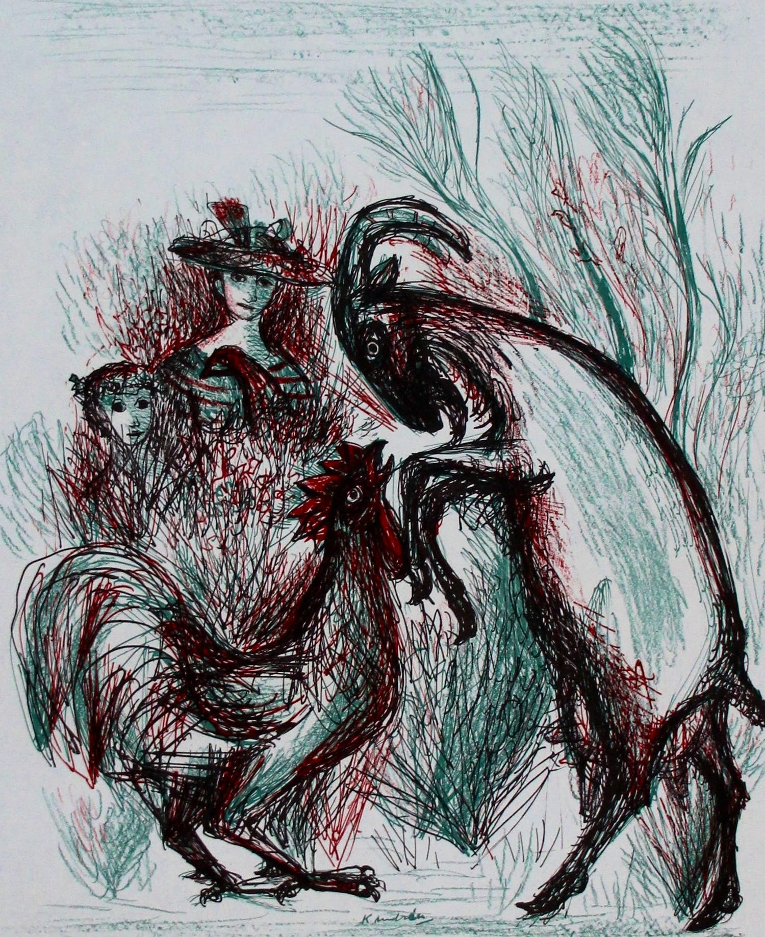 Kees Andrea - Litho: Bok en Haan verkocht voor € 35!