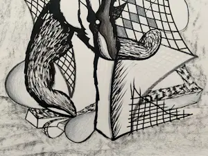 Thomas van der Linden - gemengde techniek op papier | 'The Worldly Portraits' | 1990 kopen? Bied vanaf 125!