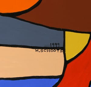 Hans Schoots - Acryl op doek, Zonder titel - Ingelijst (Groot) kopen? Bied vanaf 1!