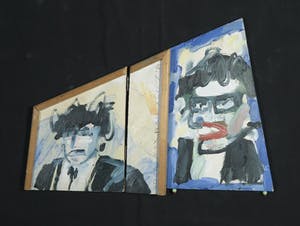 Erny van Reijmersdal - Olieverf op paneel, Portret drieluik kopen? Bied vanaf 1!