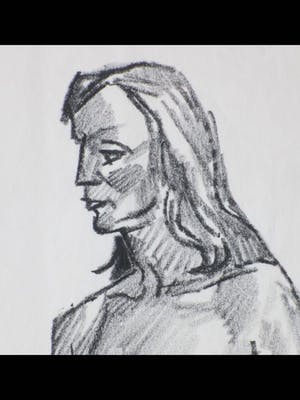 Herman Bieling - Staand Naakt - Tekening kopen? Bied vanaf 45!